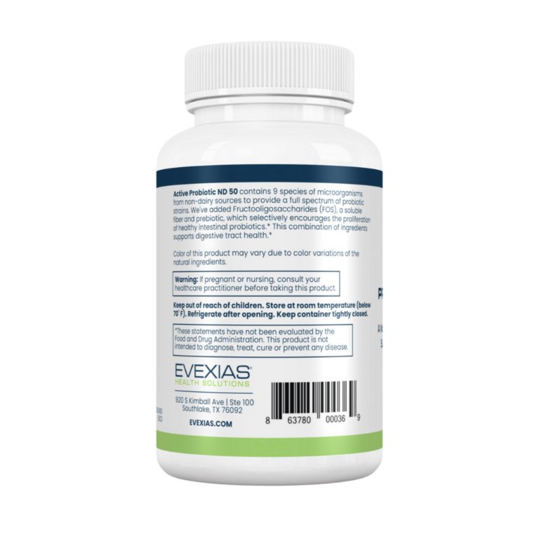 EVEXIAS_Active_Probiotic_ND50_Bottle_Warning_Nutra_Label_vJUL2023