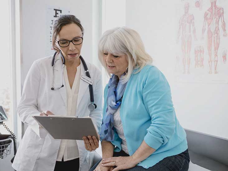 female doctor discussing menopause 
